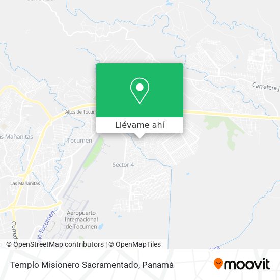 Mapa de Templo Misionero Sacramentado