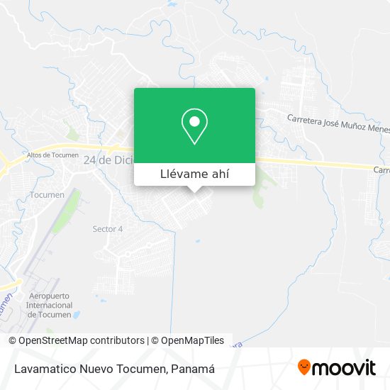 Mapa de Lavamatico Nuevo Tocumen