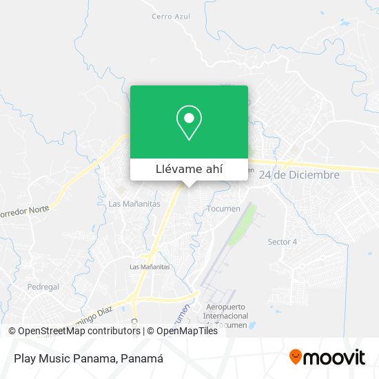 Mapa de Play Music Panama