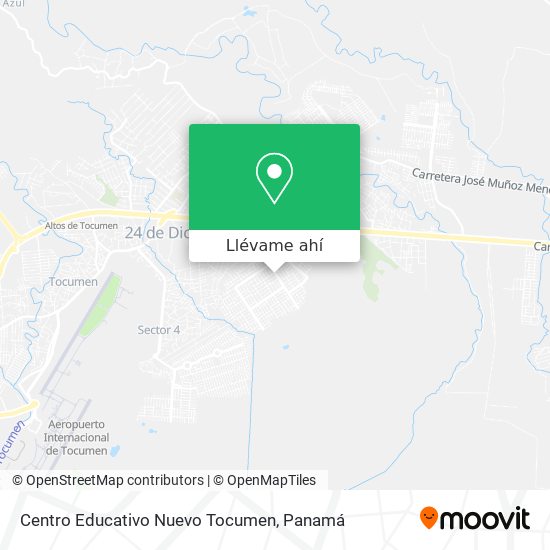 Mapa de Centro Educativo Nuevo Tocumen