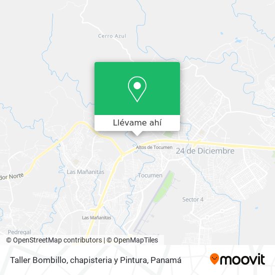Mapa de Taller Bombillo, chapisteria y Pintura