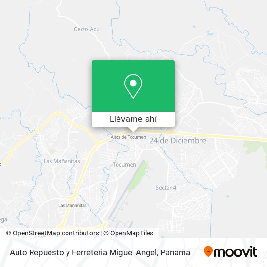 Mapa de Auto Repuesto y Ferreteria Miguel Angel