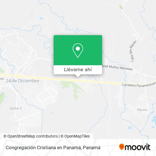 Mapa de Congregación Cristiana en Panamá
