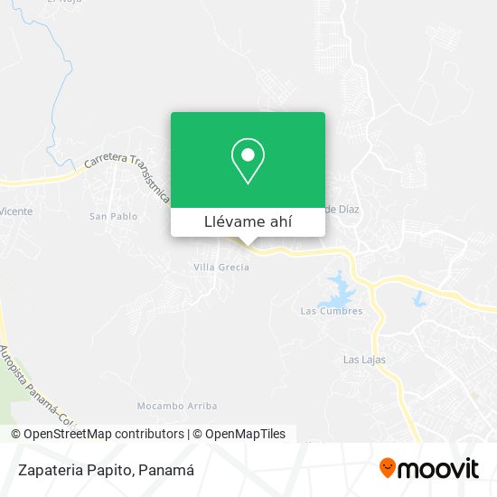 Mapa de Zapateria Papito