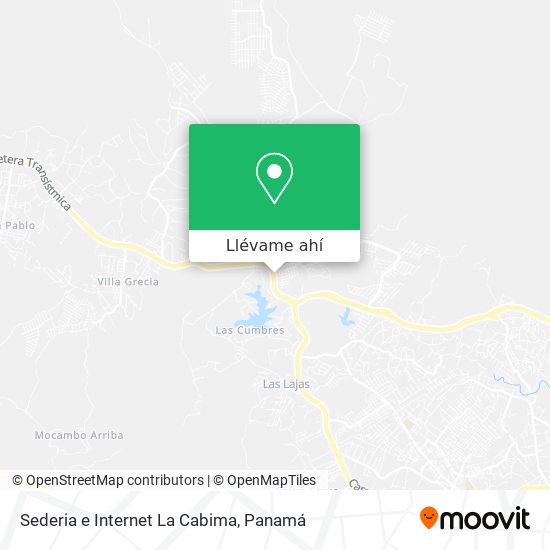 Mapa de Sederia e Internet La Cabima