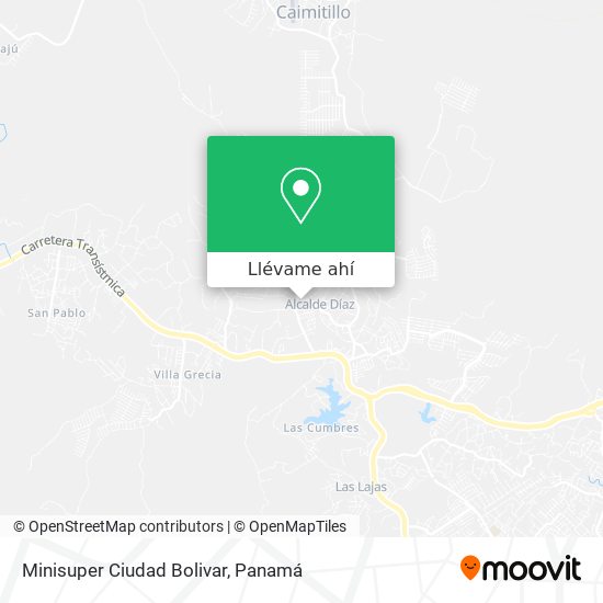 Mapa de Minisuper Ciudad Bolivar