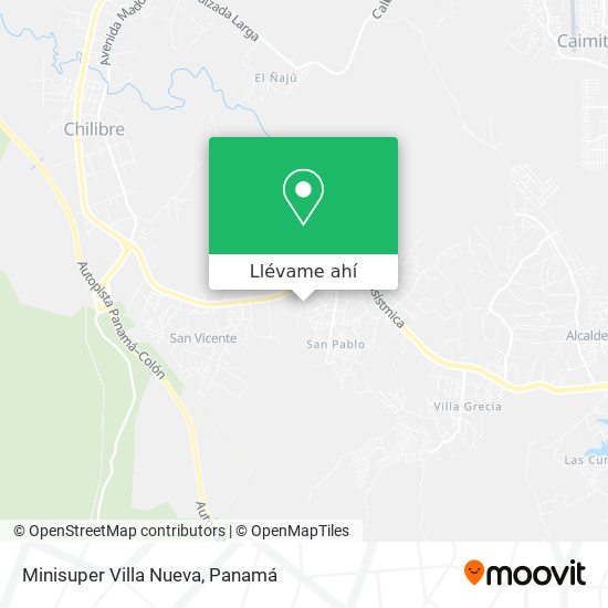 Mapa de Minisuper Villa Nueva
