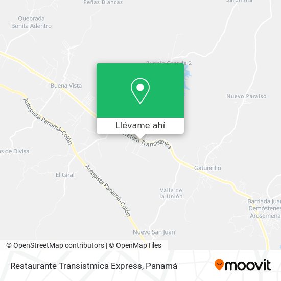 Mapa de Restaurante Transistmica Express