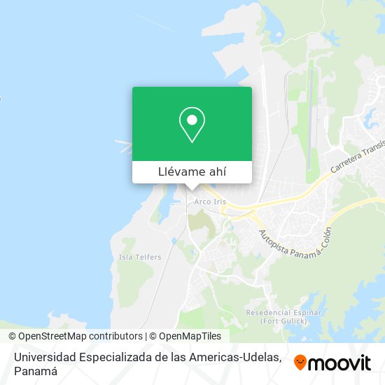 Mapa de Universidad Especializada de las Americas-Udelas