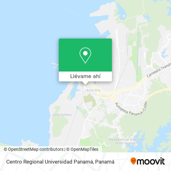 Mapa de Centro Regional Universidad Panamá