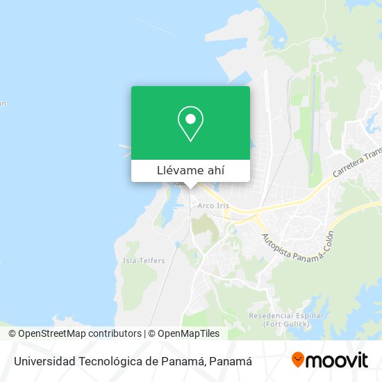 Mapa de Universidad Tecnológica de Panamá