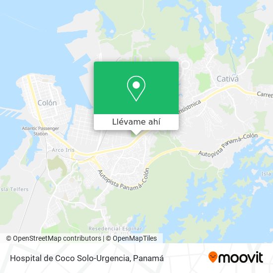 Mapa de Hospital de Coco Solo-Urgencia