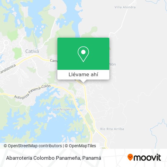 Mapa de Abarrotería Colombo Panameña
