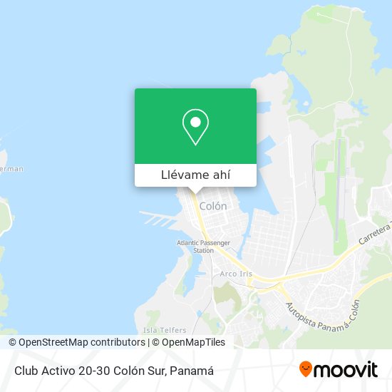 Mapa de Club Activo 20-30 Colón Sur
