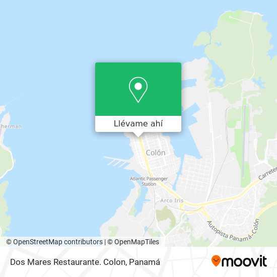 Mapa de Dos Mares Restaurante. Colon