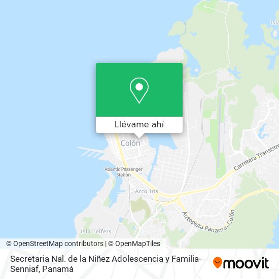 Mapa de Secretaria Nal. de la Niñez Adolescencia y Familia-Senniaf