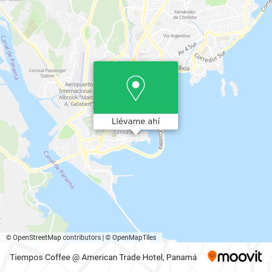 Mapa de Tiempos Coffee @ American Trade Hotel