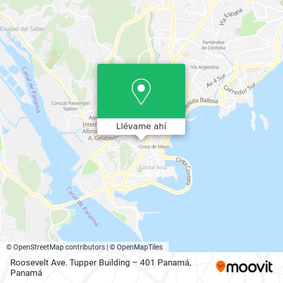 Mapa de Roosevelt Ave. Tupper Building – 401 Panamá