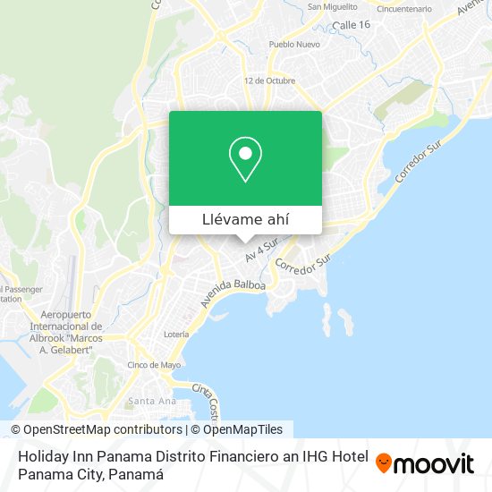 Mapa de Holiday Inn Panama Distrito Financiero an IHG Hotel Panama City