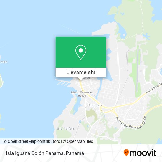 Mapa de Isla Iguana Colón Panama