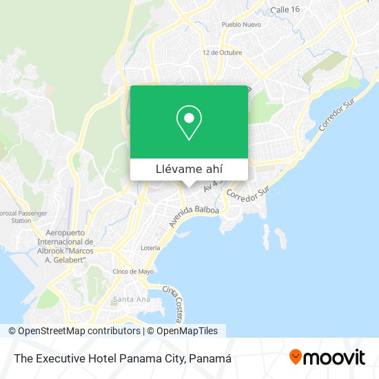Mapa de The Executive Hotel Panama City