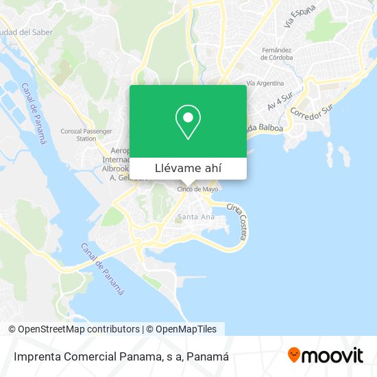Mapa de Imprenta Comercial Panama, s a
