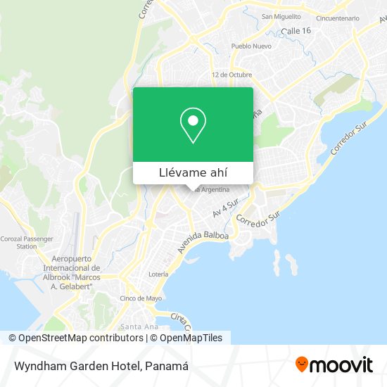 Mapa de Wyndham Garden Hotel