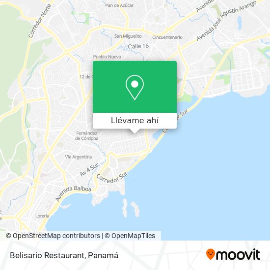 Mapa de Belisario Restaurant