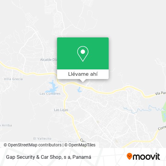 Mapa de Gap Security & Car Shop, s a