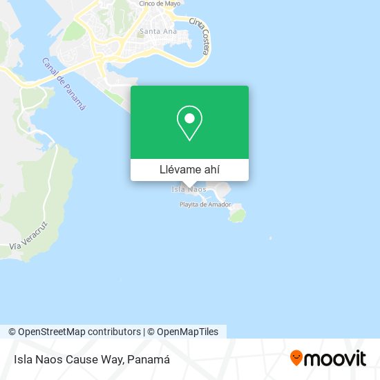 Mapa de Isla Naos  Cause Way