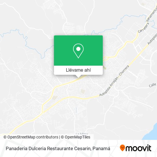 Mapa de Panaderia Dulceria Restaurante Cesarin