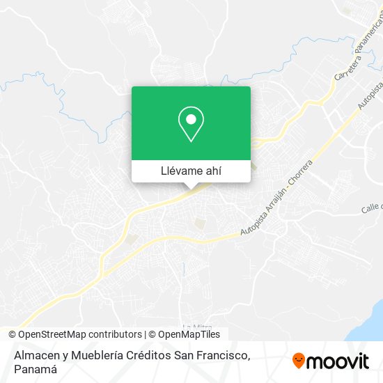 Mapa de Almacen y Mueblería Créditos San Francisco