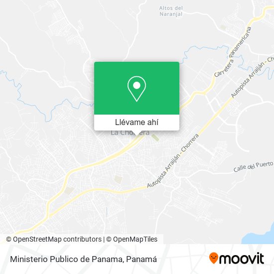 Mapa de Ministerio Publico de Panama
