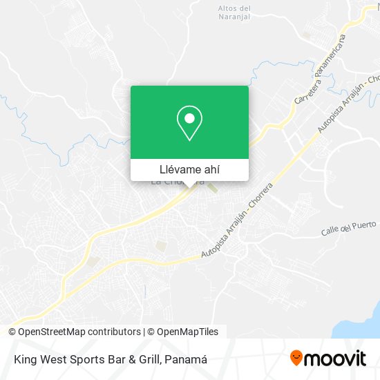 Mapa de King West Sports Bar & Grill
