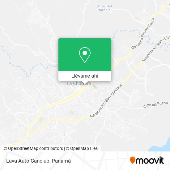 Mapa de Lava Auto Canclub