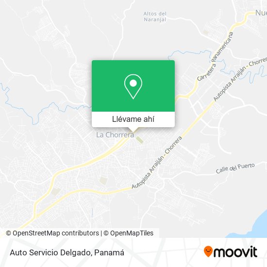 Mapa de Auto Servicio Delgado