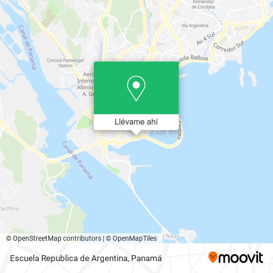 Mapa de Escuela Republica de Argentina