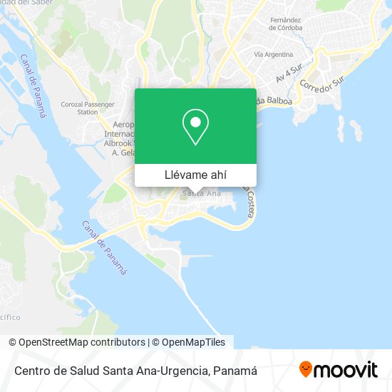 Mapa de Centro de Salud Santa Ana-Urgencia