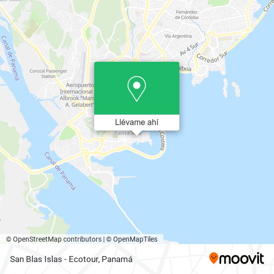 Mapa de San Blas Islas - Ecotour