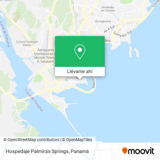 Mapa de Hospedaje Palmira's Springs
