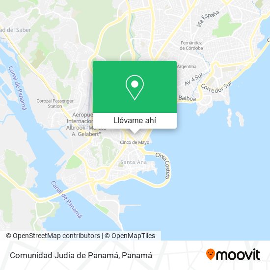 Mapa de Comunidad Judia de Panamá