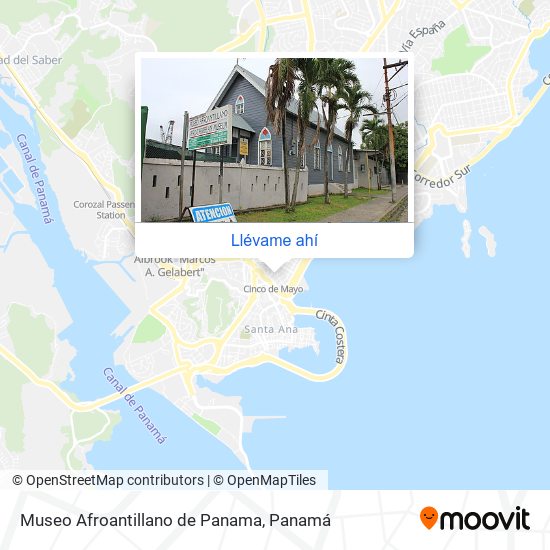 Mapa de Museo Afroantillano de Panama