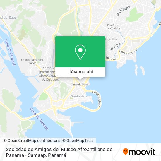 Mapa de Sociedad de Amigos del Museo Afroantillano de Panamá - Samaap