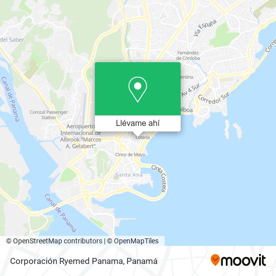 Mapa de Corporación Ryemed Panama