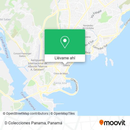 Mapa de D Colecciones Panama