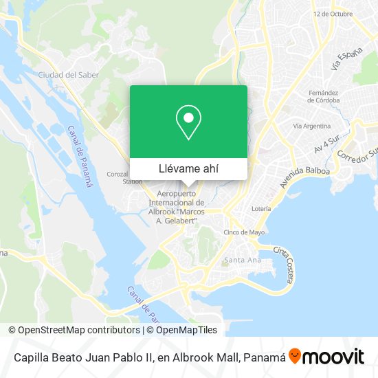 Mapa de Capilla Beato Juan Pablo II, en Albrook Mall