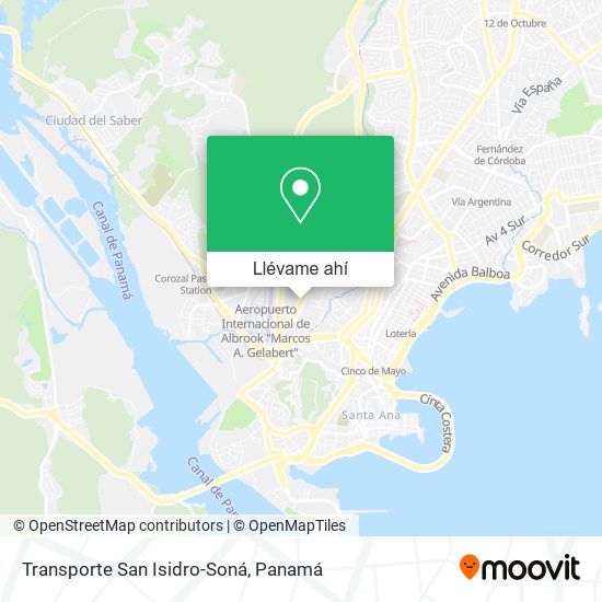 Mapa de Transporte San Isidro-Soná