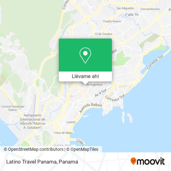 Mapa de Latino Travel Panama
