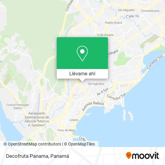 Mapa de Decofruta Panama
