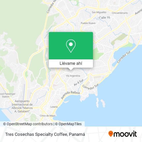 Mapa de Tres Cosechas Specialty Coffee